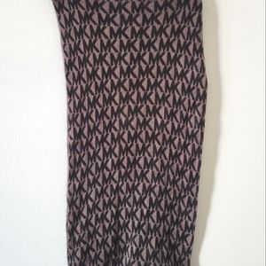 Brown Michael Kors infinity loop scarf